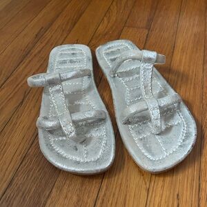 Free People Silver Hadden Sandals